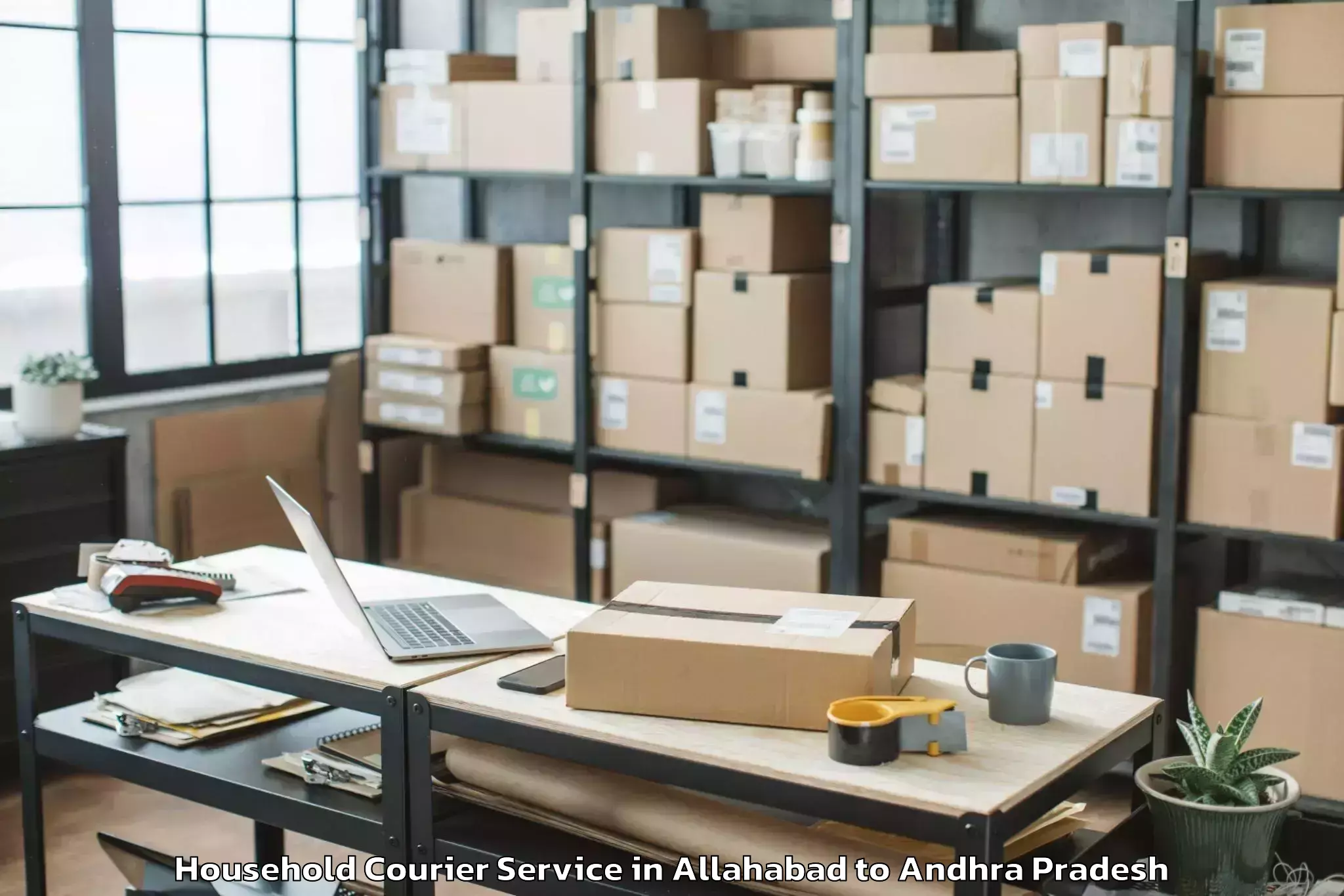 Reliable Allahabad to Nallajerla Household Courier